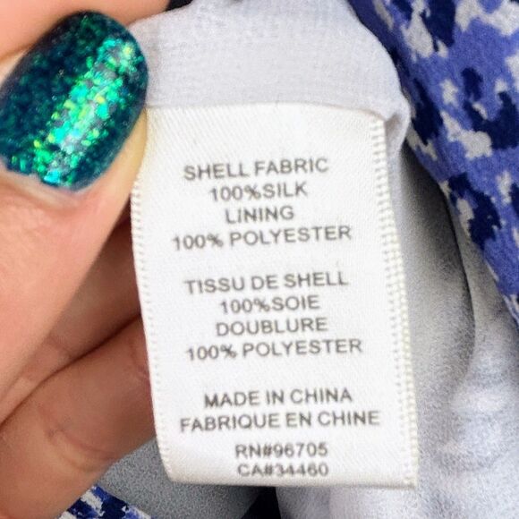 Rebecca Taylor Leo Fever Blue Leopard Silk Romper Short Jumpsuit Sleeveless sz 2 - Picture 15 of 16